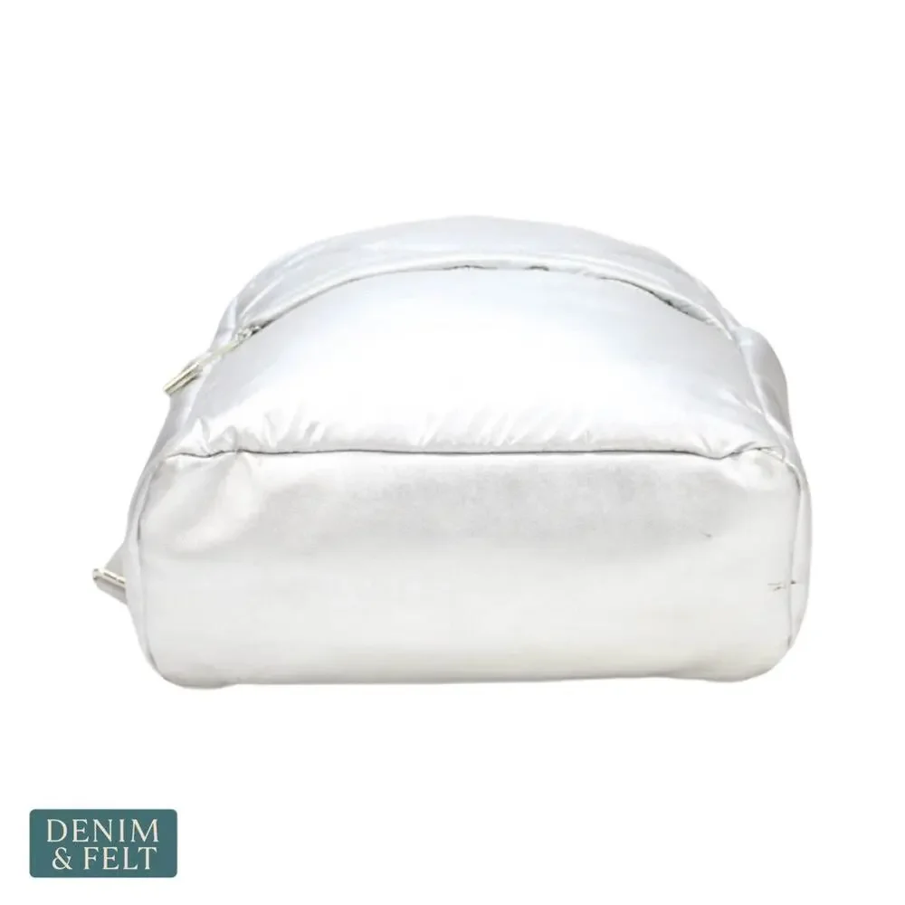 Caraa x Athleta Commuter Backpack Silver Nylon Laptop Travel Gym Work‎ Bag